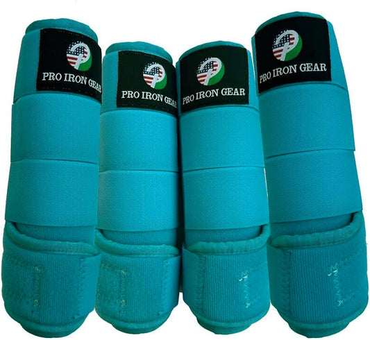 Horse Medicine Brushing Boots Leg Wraps Protection Gear Set of 2 and Set of 4 in 14 Colors