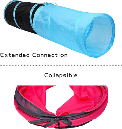 iCAGY Cat Tunnel for Indoor Cats Interactive, Rabbit Tunnel Toys, Pet Toys Play Tunnels for Cats Kittens Rabbits Puppies Crinkle Pop Up Light Green 20"