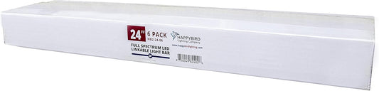 HappyBird Lightning (A Divison of M&M Cage) 24" LED linkable Light bar Without Power Source for Multiple Bird Breeder Cages, Full Spectrum LED. Will NOT Run ON ITS OWN (6 Pack)