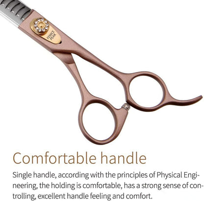 Fenice Peak Thinning Shears for Dogs and Cats Pet Grooming Scissors Chunkers Shears 440C Stainless Steel Professional Dog Trimming Scissors 7''