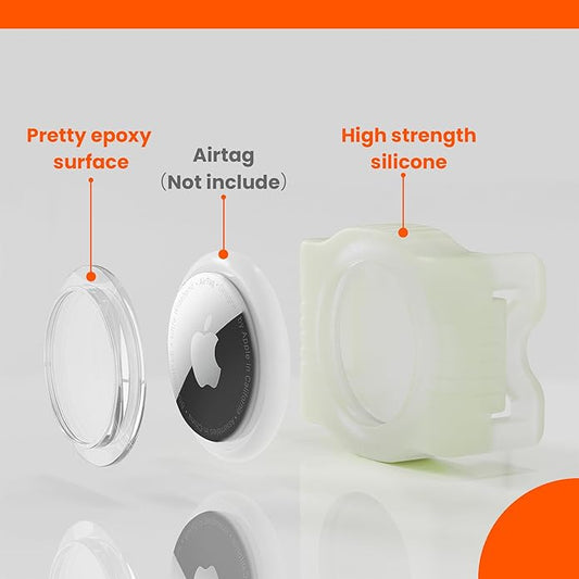 Waterproof AirTag Dog Collar Holder for Apple AirTag QR Code