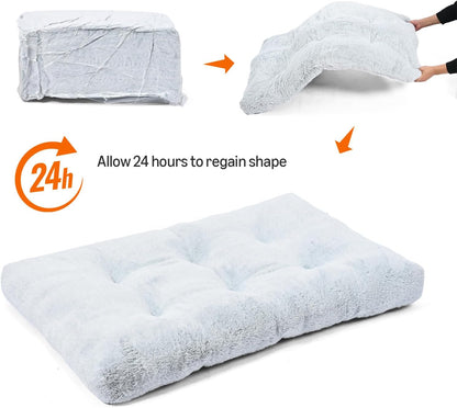 Amazon Basics Medium Dog Bed for Crate, Washable Medium Dog Mat for Pet Kennel, Anti-Slip, Cama para Perros, 36x23x3.5 Inches