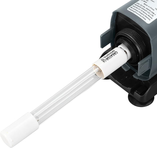 AQUANEAT Aquarium Filter 5W UV Bulb Green Water Killer Submersible Pump Filter 132 GPH for 75 Gallon Fish Tank