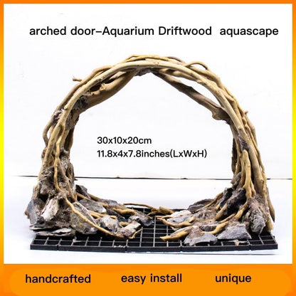 Aquarium Driftwood Centerpiece Aquarium Landscape, Handcrafted!!! Fish Tank hardscape Landscape (Small Silent Cave)