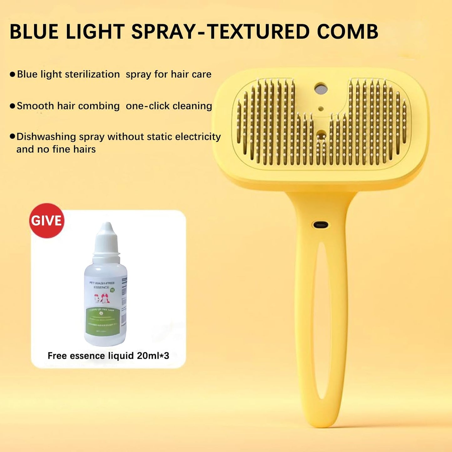 Pet Steam Brush Dog Four in One Multi-Purpose Cat Steam Brush Has Self-Cleaning Function Anti Static Massage Cleaning and Shedding Innovative Spray Function is Ideal for Cats and Dogs