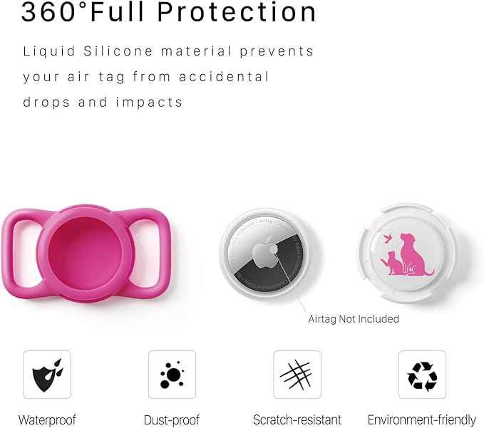 Compatible with Holder Airtag for Dog Collar with Apple Case Waterproof