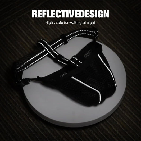 Dog Muzzle, Mesh Soft Muzzle for Small Medium Large Sized Dogs, Breathable Adjustable Puppy Muzzles for Scavenging Biting Licking and Chewing, Allows Panting and Drinking (Reflective Mesh, L)