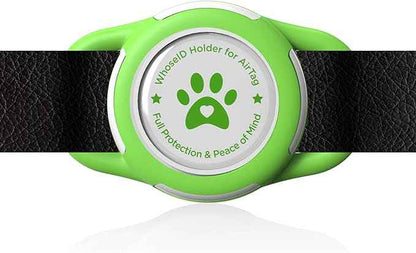 Airtag Dog Collar Holder, Durable & Lightweight Airtag Case, Slide-on Waterproof Protective Air Tag Holder for Dog Collar - for Dogs and Cats (Green, Small)
