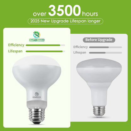 Reptile Heat Lamp Bulbs, Simulate Natural Sunlight Heat Light Bulb, 2 Pack 75W Amphibian Terrarium Basking Spot Lamp for Reptile, Bearded Dragon, Lizard, Turtle, Snake