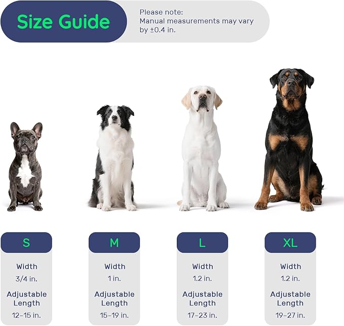 WhoseID Premium Dog Collar for Large Dogs - IPX8 Waterproof AirTag Dog Collar | Magnetic Buckle Heavy Duty Collar | 450LB Escape-Proof | Reflective Dog Collar with AirTag Holder