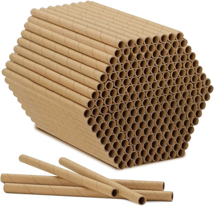 200pcs Cardboard Bee House Nesting Tubes - 6" Long X 5/16" Diameter Tube for Mason Solitary Bees - for Filling Insect Hotels and Bug Houses