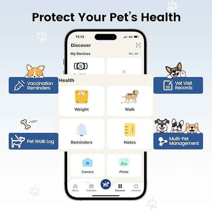 for AirTag Dog Collar Holder, Smart QR Code Holder for Cats and Dogs, for AirTag Protective Cases - Scan Alert, Instant Location, Pet Online Profile, Contacts Info (1 Pack, Black)