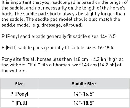 HORZE Fur Half Pad | Durable, Breathable, Non-Slip Correction Saddle Pad