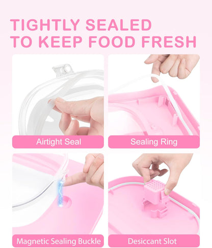 10-13 Lbs Dog Food Container, Collapsible Pet Food Storage Containers with Airtight Lid, Pet Food Scoop and Silicone Dog Bowl, Dog Food Storage Container Dry Food for Dog, Cat