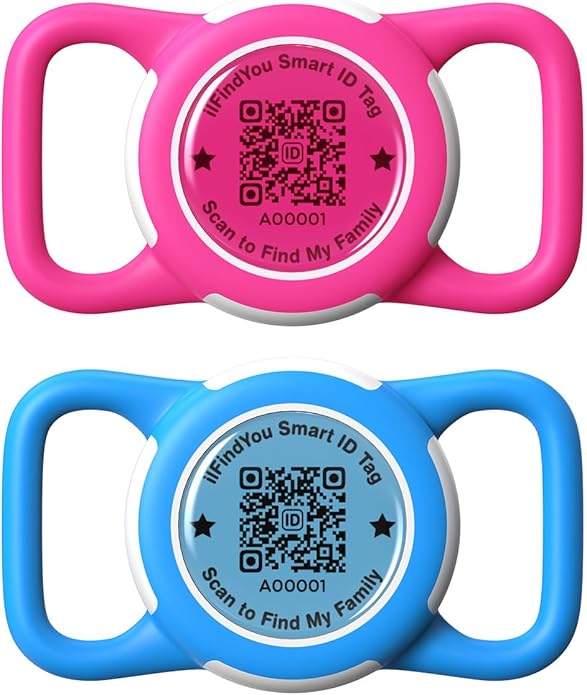 Waterproof AirTag Dog Collar Holder for Apple AirTag QR Code