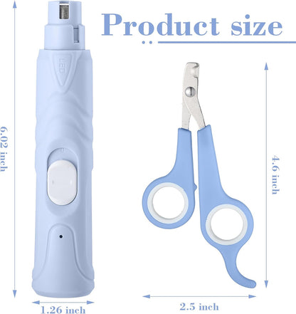 Lasnten 2 Pcs Bird Nail Grinder with Bird Nail Clipper Bird Nail Trimmer Bird Nail File with LED Lamp Grooming Tool for Bird Parrot Budgerigars Parakeets Myna Conure Parakeets Finches Lovebirds