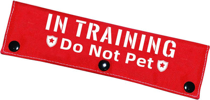 Advivio in Training Do Not Pet Funny Red Dog Leash Sleeve - Leash Wrap for Pet Dogs Walking - Dog's Gift and Dog Owner Gift