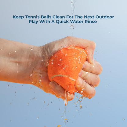 Best Pet Supplies Interactive Squeaky Dog Chew Toy, Ideal Dog Toys for Chewers, Small, Medium & Large Dogs, and Fetch Lovers - Tennis (Assorted Color), Small (Pack of 8)