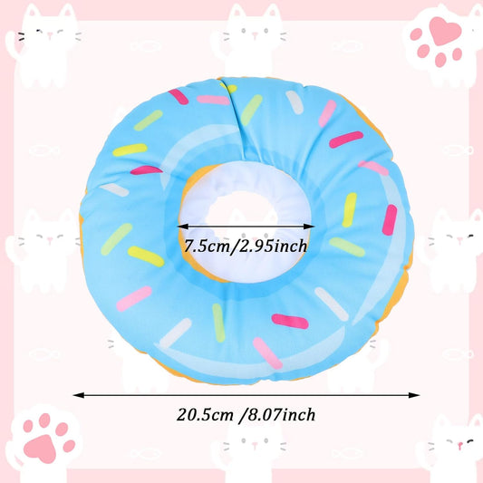 Cat Donut Collar, Adjustable Lightweight E Collar for Cat to Stop Licking Reusable Comfortable Cats Neck Donut for Cats Kittens After Surgery