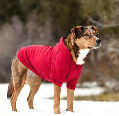 Blueberry Pet Essentials Hoodie – 12″ Soft French Terry Sweatshirt with Hood, Red, Award‑Winning Small‑Dog Jersey