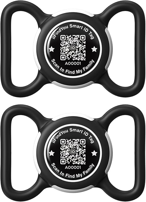 Waterproof AirTag Dog Collar Holder for Apple AirTag QR Code