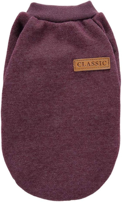 Jecikelon Dog Clothes Dogs Sweater Soft Puppies Clothing Winter Puppy Sweaters Warm Outfit for Dogs Small XXS XS Cat Apparel (Small, Brown)