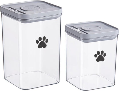 2-Pack Dog Treat Storage Container Set 78oz+48oz | Airtight Pet Treat Canisters for Cats & Dogs, Kitchen Counter Jar, BPA-Free, Dog Cookie Treats Jars with Lid, Keeps Treats Fresh & Crunchy