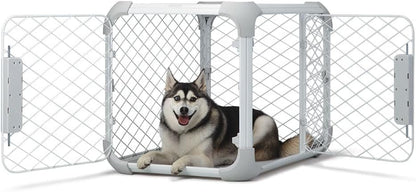 DIGGS Evolv Dog Crate - Slim, Durable Dog Kennel with Removable Ceiling Panel and Modular Design - Safe, Stylish, and Convenient (Ash, Medium)