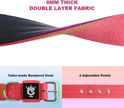 TSPRO Tactical Dog Collar 1.25 Inch Wide Thick Dog Collars with Heavy Duty Metal Buckle, Durable, Strong, Adjustable for Small Dogs (Pink S)