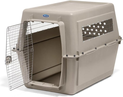 Petmate Ultra Vari Dog Kennel - Portable Crate for Extra Large Dogs 90-125 lbs - Airline-Friendly - Heavy-Duty Plastic Shell - For Home and Travel - Made in USA - 48 Inches - Taupe