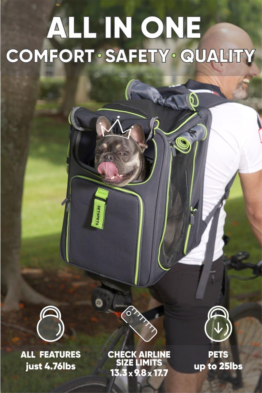 Cat Backpack Carrier & Dog Car Seat for Small Pets Up to 25 lbs - Expandable Cat Carrier Backpack with Breathable Mesh - Waterproof for Travel - 3 in 1 - Pawvie