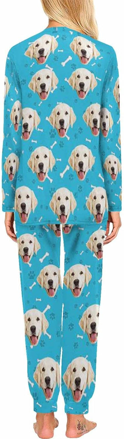 MyPupSocks Custom Face Pajamas Sets for Women, Personalized Photo Sleepwear XS-XXL