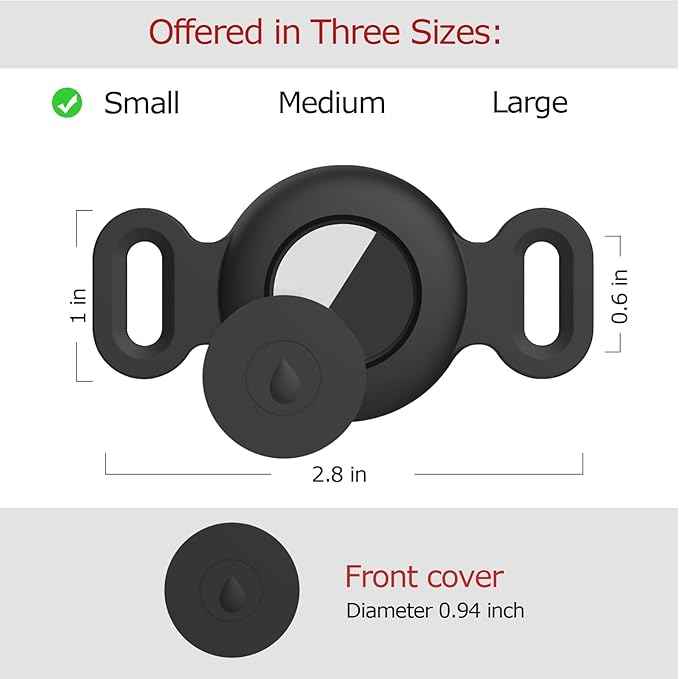 Dog Safety Pendant, Collar Holder for AirTag 2nd & 1st Gen, Pet Tracker Accessory for Dog GPS Tracking, Durable Silicone, Waterproof & Shock-Resistant, Anti-Scratch (Nightlight Pink, Small)