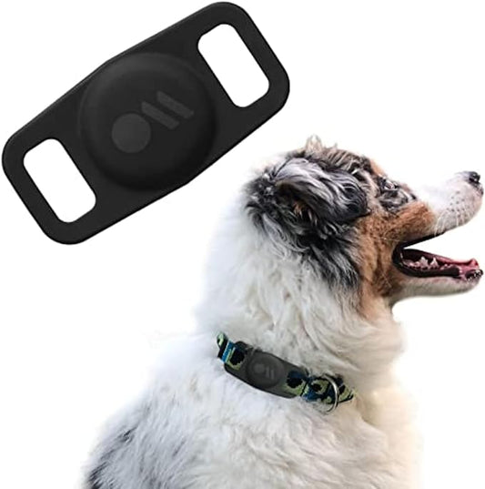 Case-Mate Airtag Dog Collar Holder - Durable, Water Resistant, Lightweight, and Protective Airtag Holder Tag - Easy to Insert Pet Collar Air Tag Loop - Compatible with Cat / Dog Collars - Black