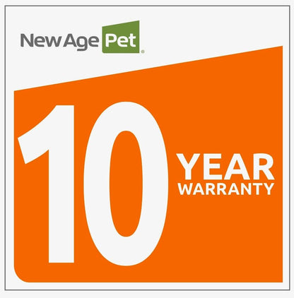 New Age Pet ECOFLEX Dog Crate End Table - Furniture-Style Pet Crate for Crate Trained Dogs - Stainless Steel Tubing & a Latched Closure - 10 Year Manufacturer's Warranty