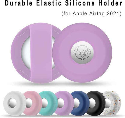 for Airtag Holder for Dog Collar, Cibaabo Silicone Air Tag Case Cover Compatible with Apple Airtags for 0.8-1.2inch Cat Pet Collar Harness Loop