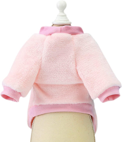 Jecikelon Pet Dog Clothes Dog Sweater Soft Thickening Warm Pup Dogs Shirt Winter Puppy Sweater for Dogs (Z01-Pink, Large)