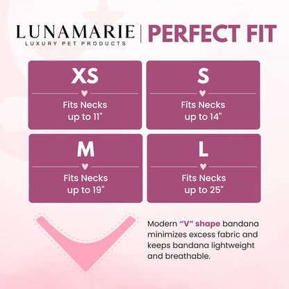 LunaMarie - Luxury Pet Birthday Bandanas -Premium & Silky Poly Fabric | 100% Handmade | Custom Shape Dual Layered (Birthday Boy, Large)