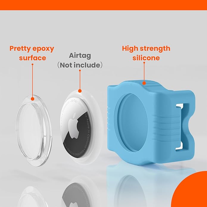 Waterproof AirTag Dog Collar Holder for Apple AirTag QR Code
