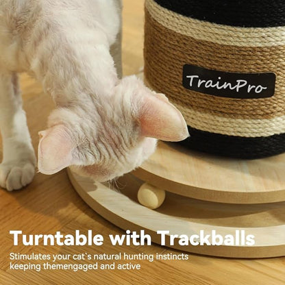 Premium Natural Hemp Cat Scratcher, Durable Scratching Post for Indoor Cats, Stable Climbing Pole, Furniture Protector, Kitten Play Tower, Activity Center with Bonus 20 X 15” Pet Bed