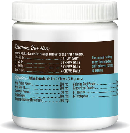 Dr. Joseph's VetPro Complete Advanced Calming Aid Dog Chew Treats, 60 Count, Support for Nervous Dogs, Enhanced with Organic Hemp Seed Oil, Veterinarian Formulated