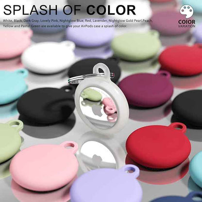 oakxco for Airtag Keychain Silicone, Airtag Holder with Key Ring, Air Tag Cover Cute Accessories for Kids, Luggage, Car Dog Collar, Car, Compatible with Apple Airtag Case, Glow in Dark Green