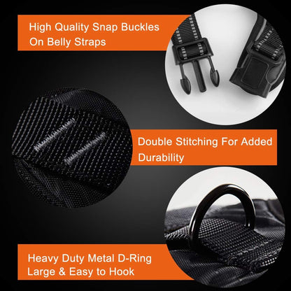 PHOEPET No Pull Dog Harness Medium Reflective Front Clip Vest with Handle, Adjustable 2 Metal Rings 2 Buckles(M, Grey)