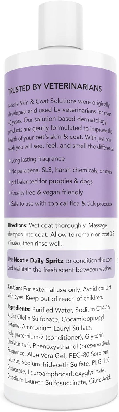 Nootie - Pet Shampoo for Sensitive Skin - Revitalizes Dry Skin & Coat - Natural Ingredients - Gentle Dog Shampoo - Cleans & Conditions 16 oz