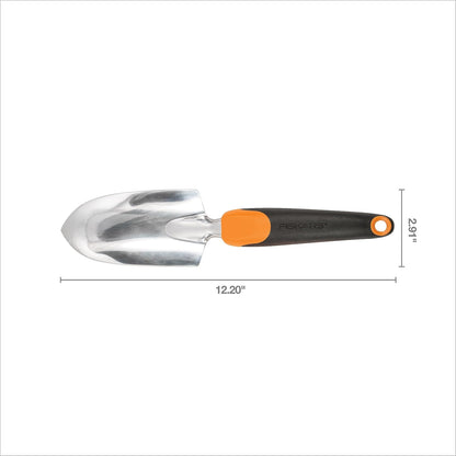 Fiskars Ergo Garden Trowel for Digging and Planting, Heavy Duty Gardening Hand Tool with Hanging Hole