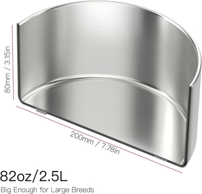82oz Double Layers 304 Stainless Steel Dog Bowl - Insulated & Durable | Non-Slip Base | Easy to Clean | BPA-Free Safe Dog Food and Water Bowl