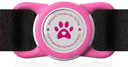 Airtag Dog Collar Holder, Durable & Lightweight Airtag Case, Slide-on Waterproof Protective Air Tag Holder for Dog Collar - for Dogs and Cats (Rose, Medium)