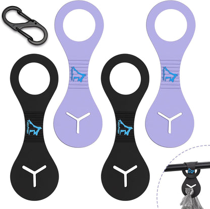 PuppyDoggy Dog Poop Bag Holder for Leash Waste Bag Carrier Dog Poop Bag Dispenser for Walking Running Bicycle Accessory 4 Pieces
