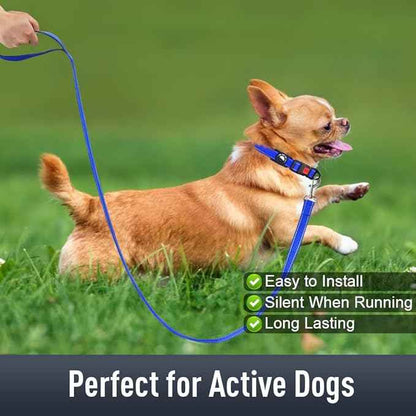AirTag Dog Collar with AirTag Holder Compatible for Air Tag, Reflective Soft Padded, Safety Locking Buckle, Adjustable Nylon for Small Medium Large Dogs (NavyBlue,XS)