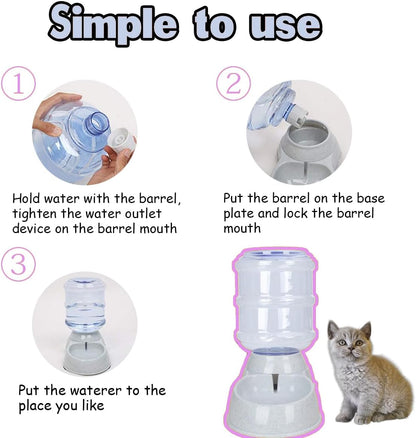 Dog Water Bowl Dispenser,3 Gallon/ 11L Pet Water Dispenser Station for Large Dogs and Cats,Gravity Automatic Feeder,Large Size Dog Drinking Fountain